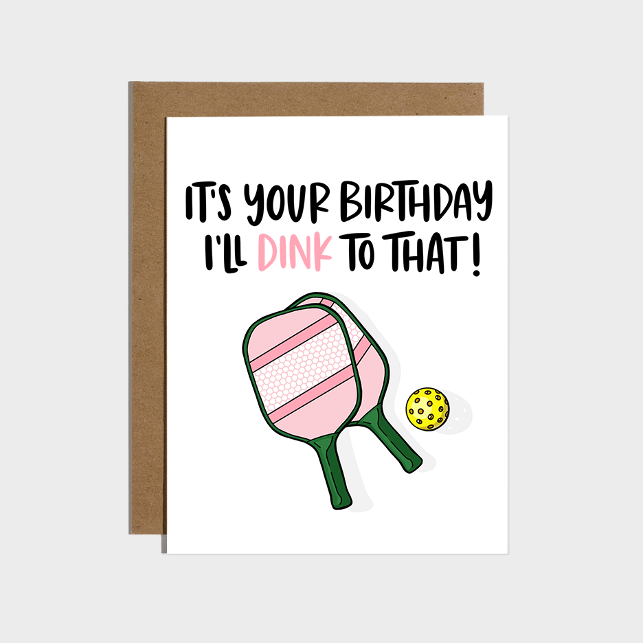 Pickleball Birthday Card