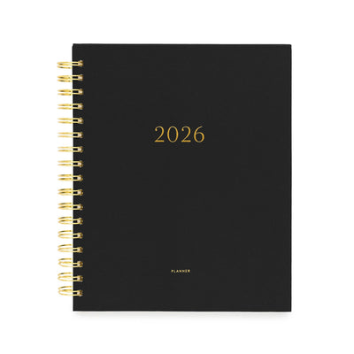 2026 Black Signature Spiral Planner