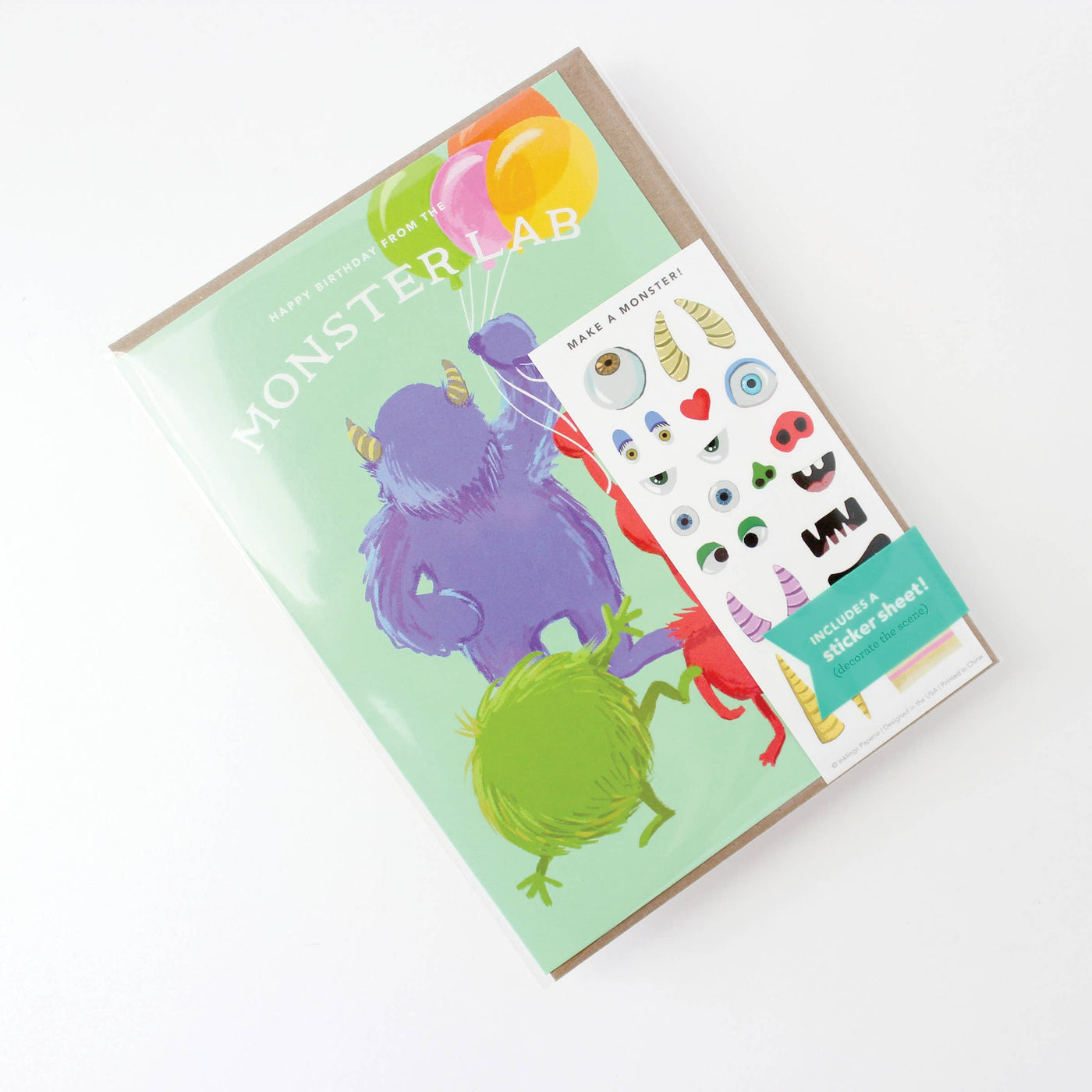 Monster Lab Sticker Scene Card