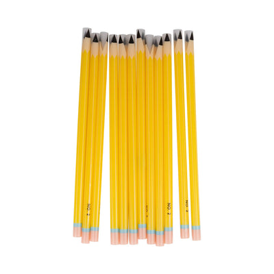 Reusable Straws, #2 Pencil Design, Set of 12