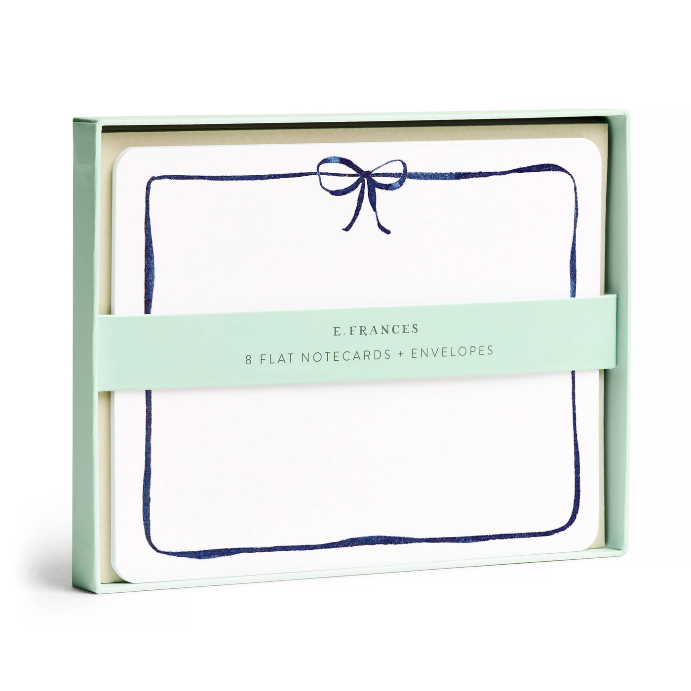 Navy Bow Flat Notes, Boxed Set of 8 Notecards