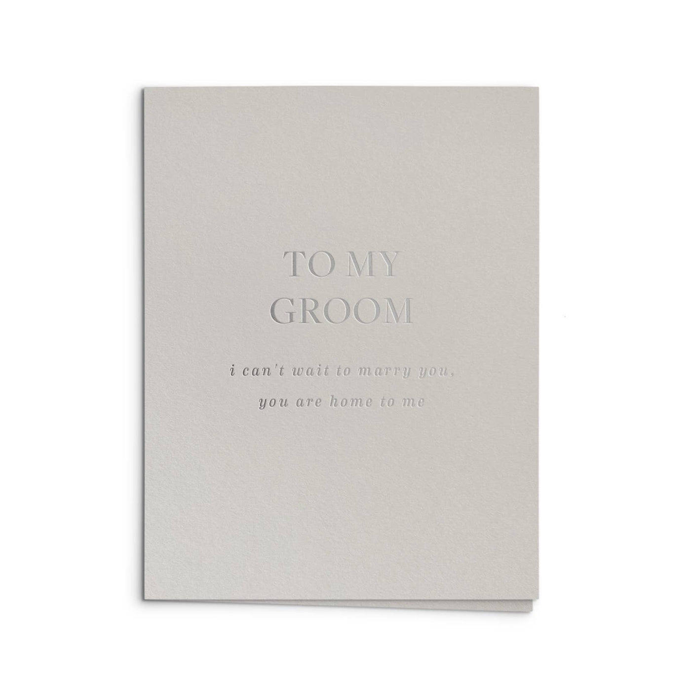 To My Groom Greeting Card