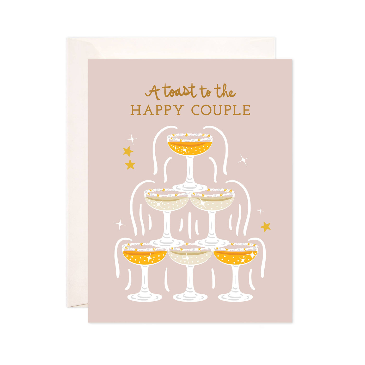 Happy Couple Toast Greeting Card