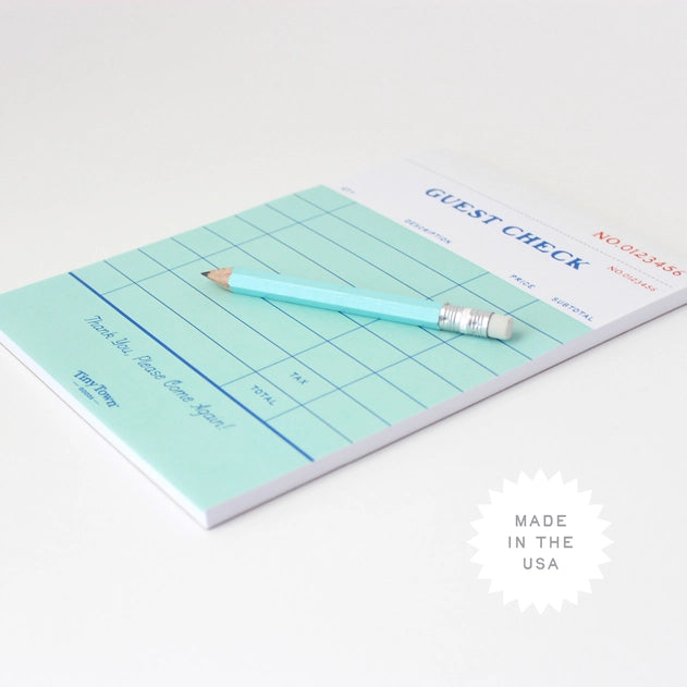 Tiny Town Play Notepad - Guest Check