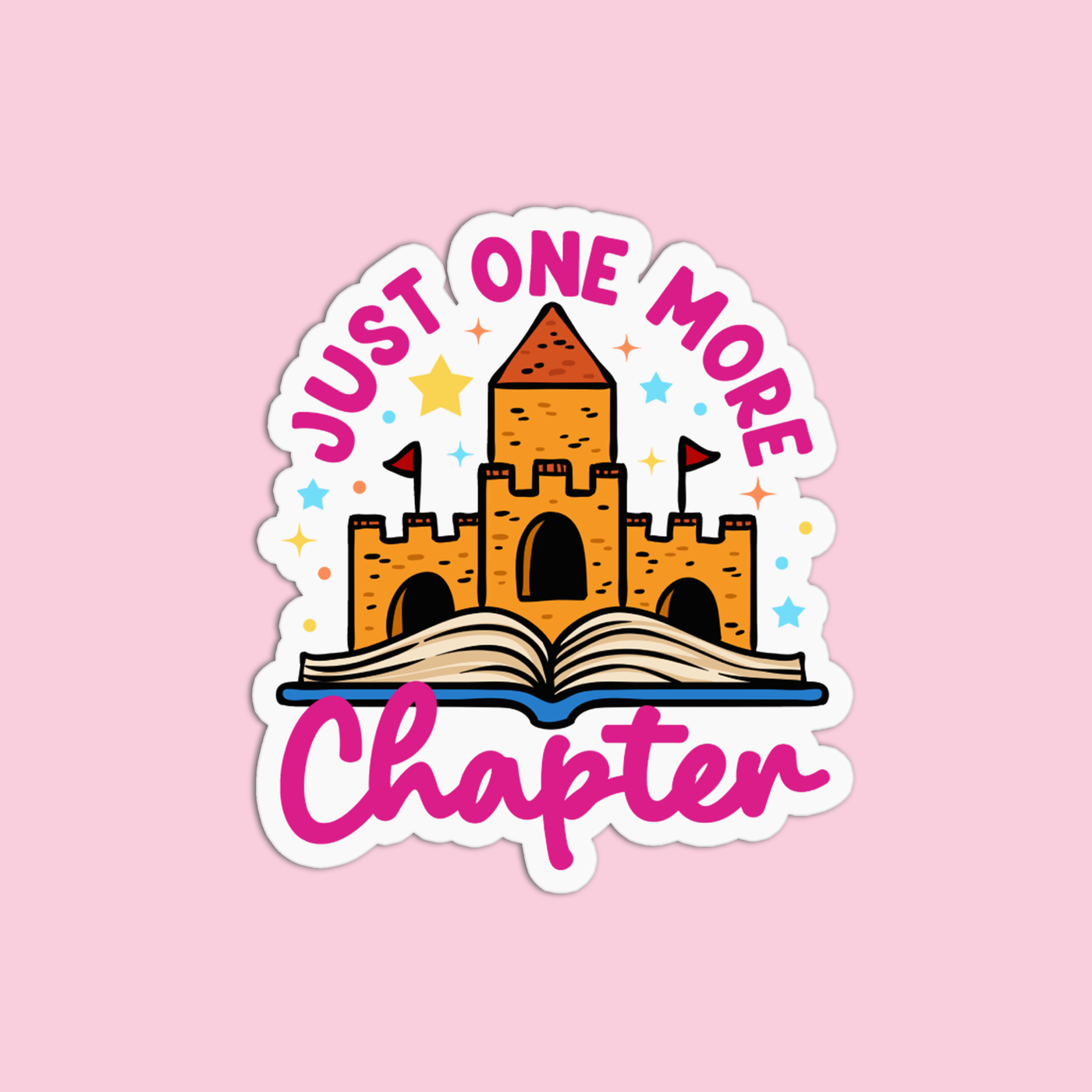 Just one more chapter Vinyl Textured Sticker