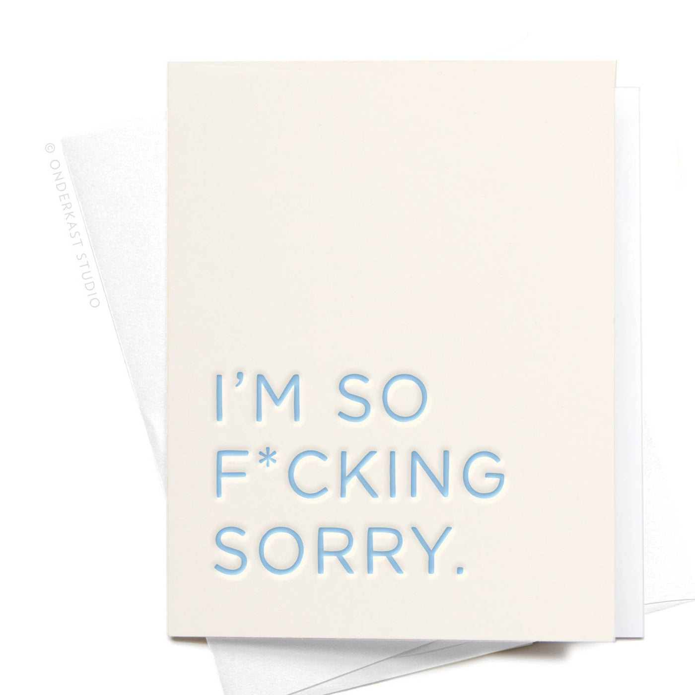 So F*cking Sorry Letterpress Greeting Card