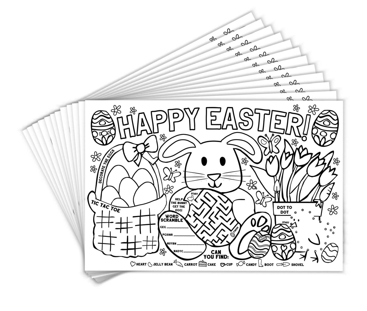 Easter Coloring Placemats for Kids