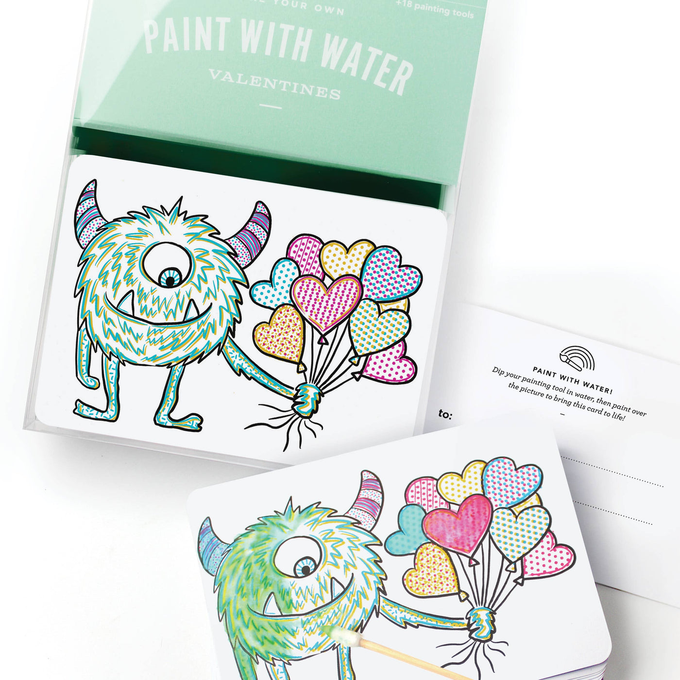 Monster - Paint with Water Valentines