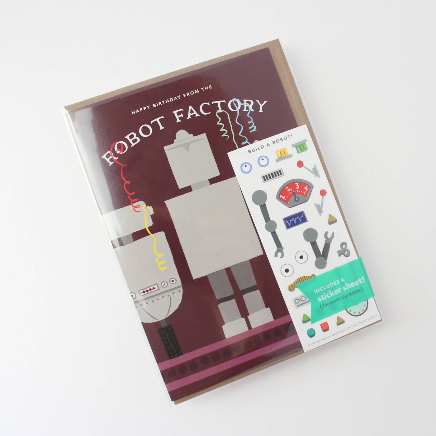 Robot Factory Sticker Scene Card