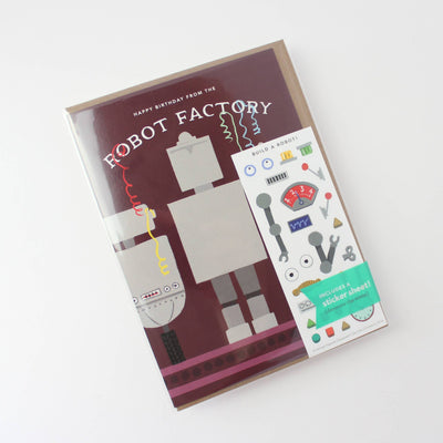 Robot Factory Sticker Scene Card