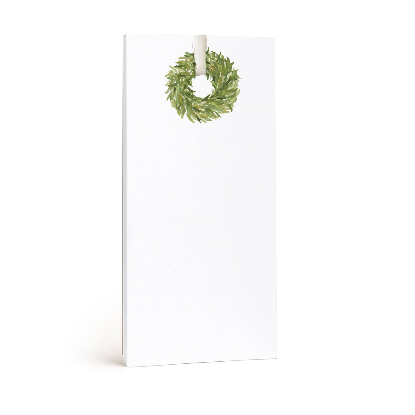 Wreath Market Notepad | Christmas Holiday Notepad: 4.25X8.5"