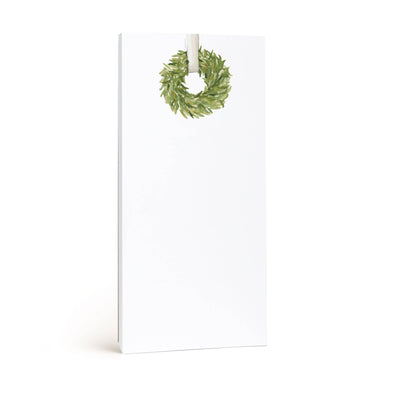 Wreath Market Notepad | Christmas Holiday Notepad: 4.25X8.5"