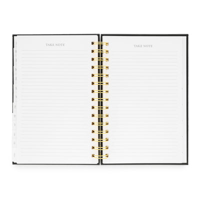 2025 Black Small Spiral Planner