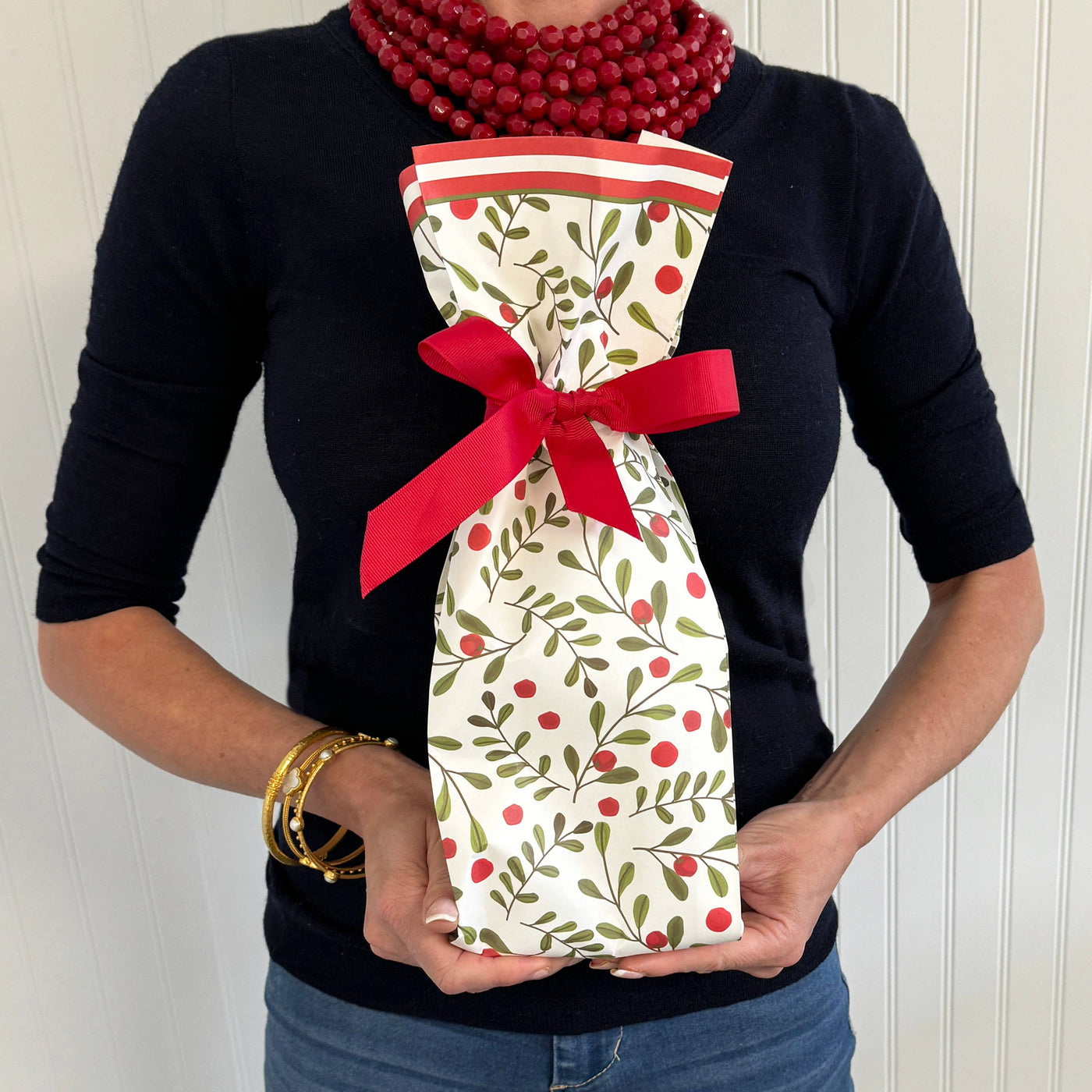 Paper Wine Bags, Mod Holly