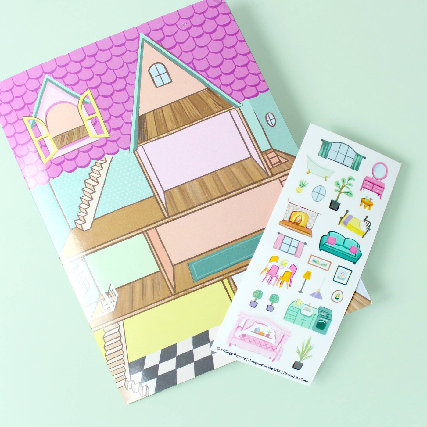 Dollhouse Sticker Scene Card