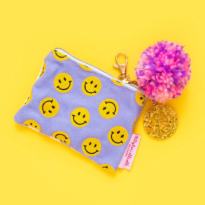 Smiley Petite Zippered Pouch