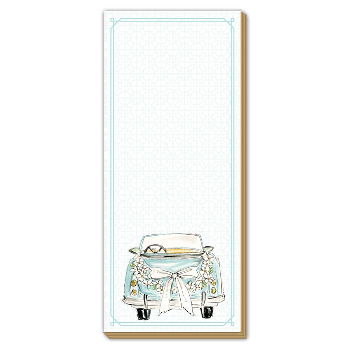 Blue Get Away Car With Bow And Flowers Luxe Pad