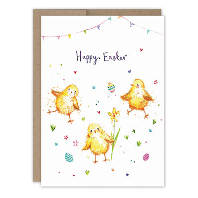 Chicks Happy Easter Card