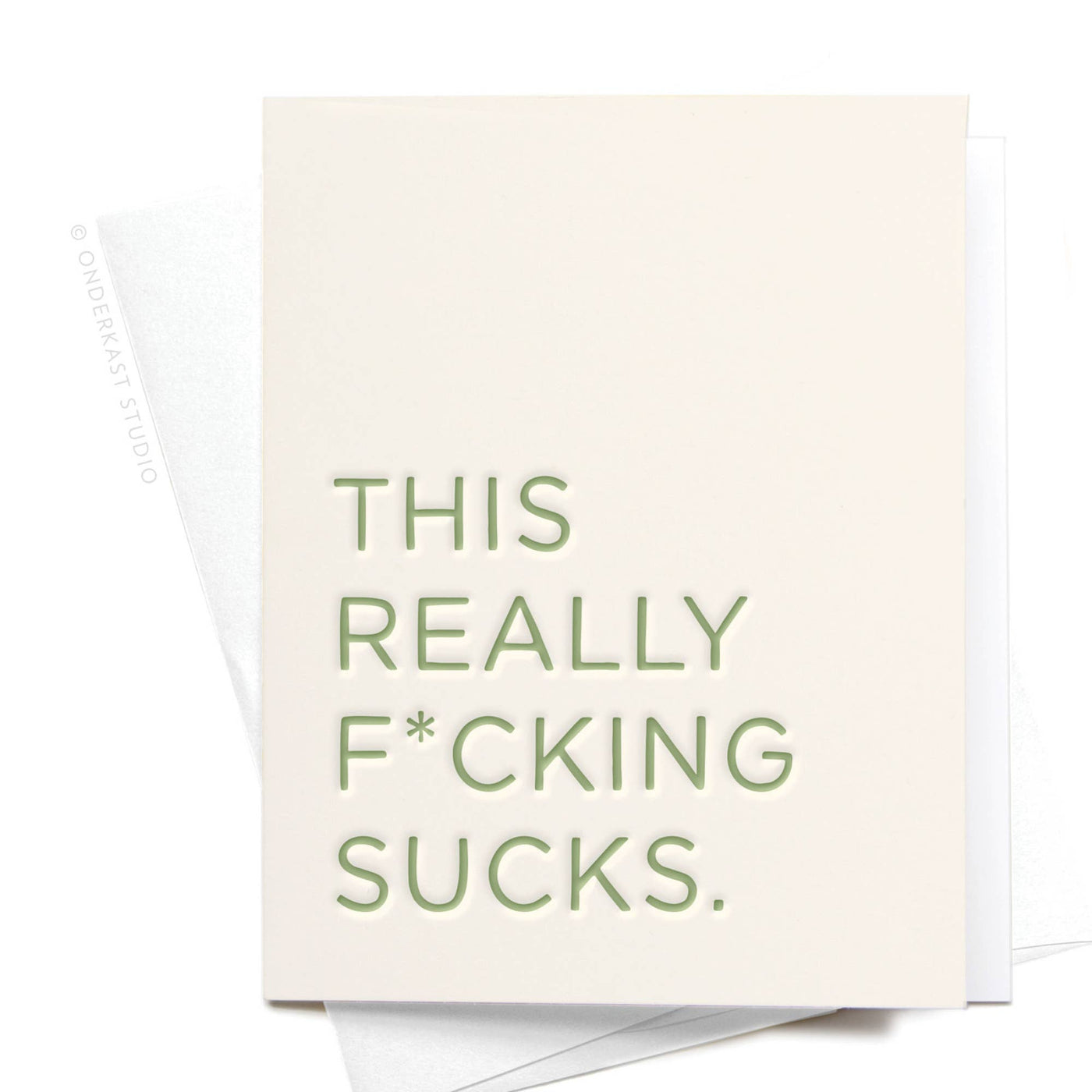 This Really F*cking Sucks Letterpress Greeting Card