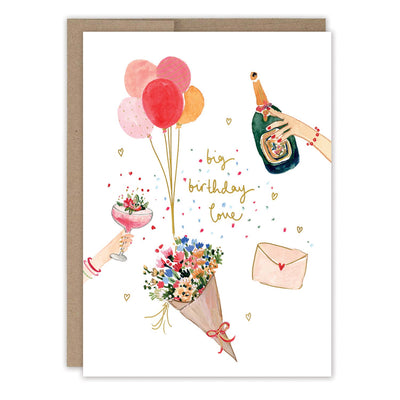 Big Birthday Love Festive Birthday Card