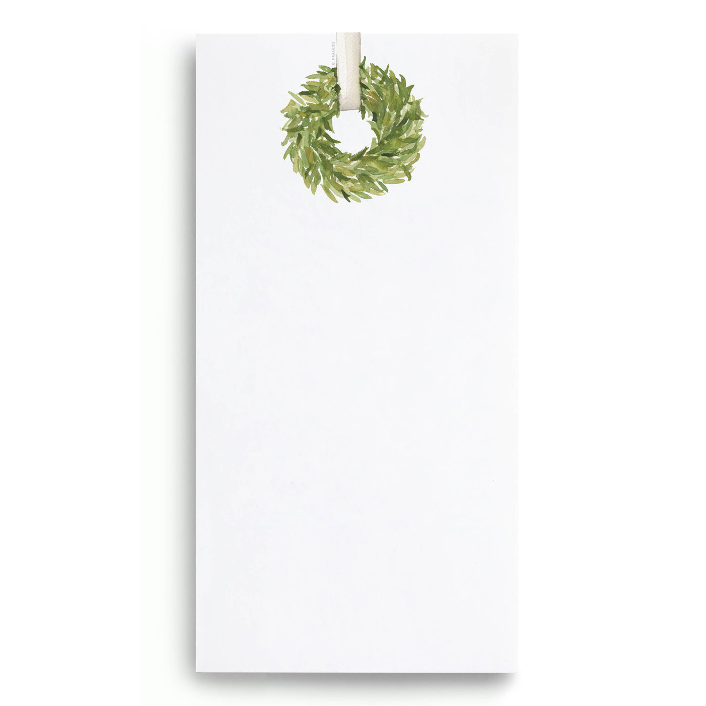 Wreath Market Notepad | Christmas Holiday Notepad: 4.25X8.5"