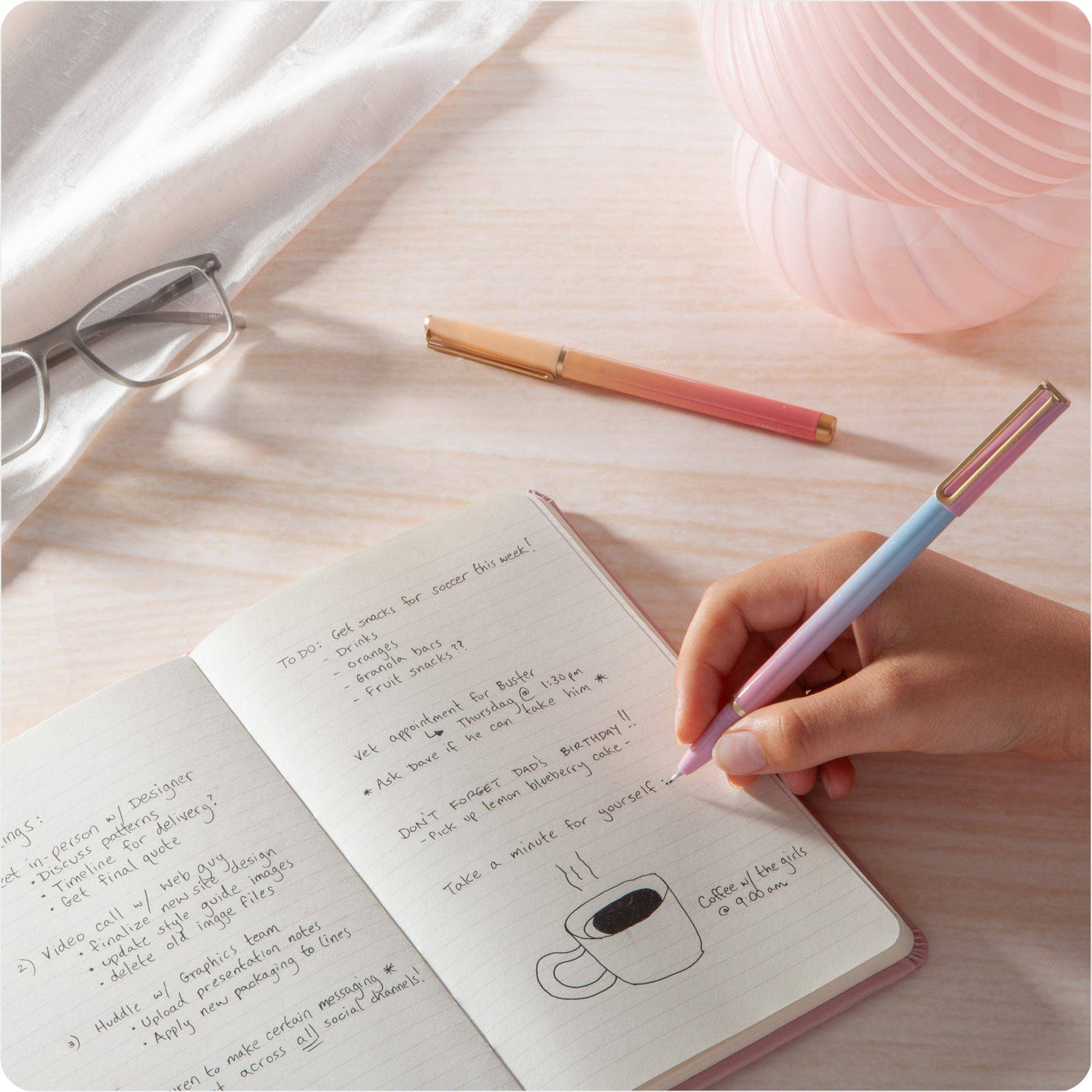 The Catalina Felt Tip Pens, 6 Pack Ombre Barrel
