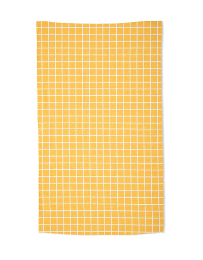 Summer Grid Orange Tea Towel