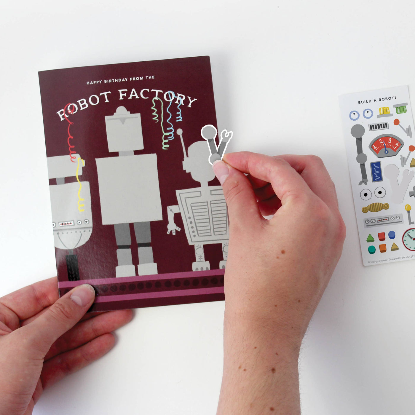 Robot Factory Sticker Scene Card