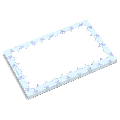 Blue Coquette Bows 4x6 Notepad