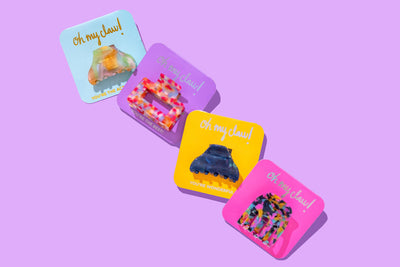 Claw Hair Clip on Affirmation Card - "You're Wonderful!"