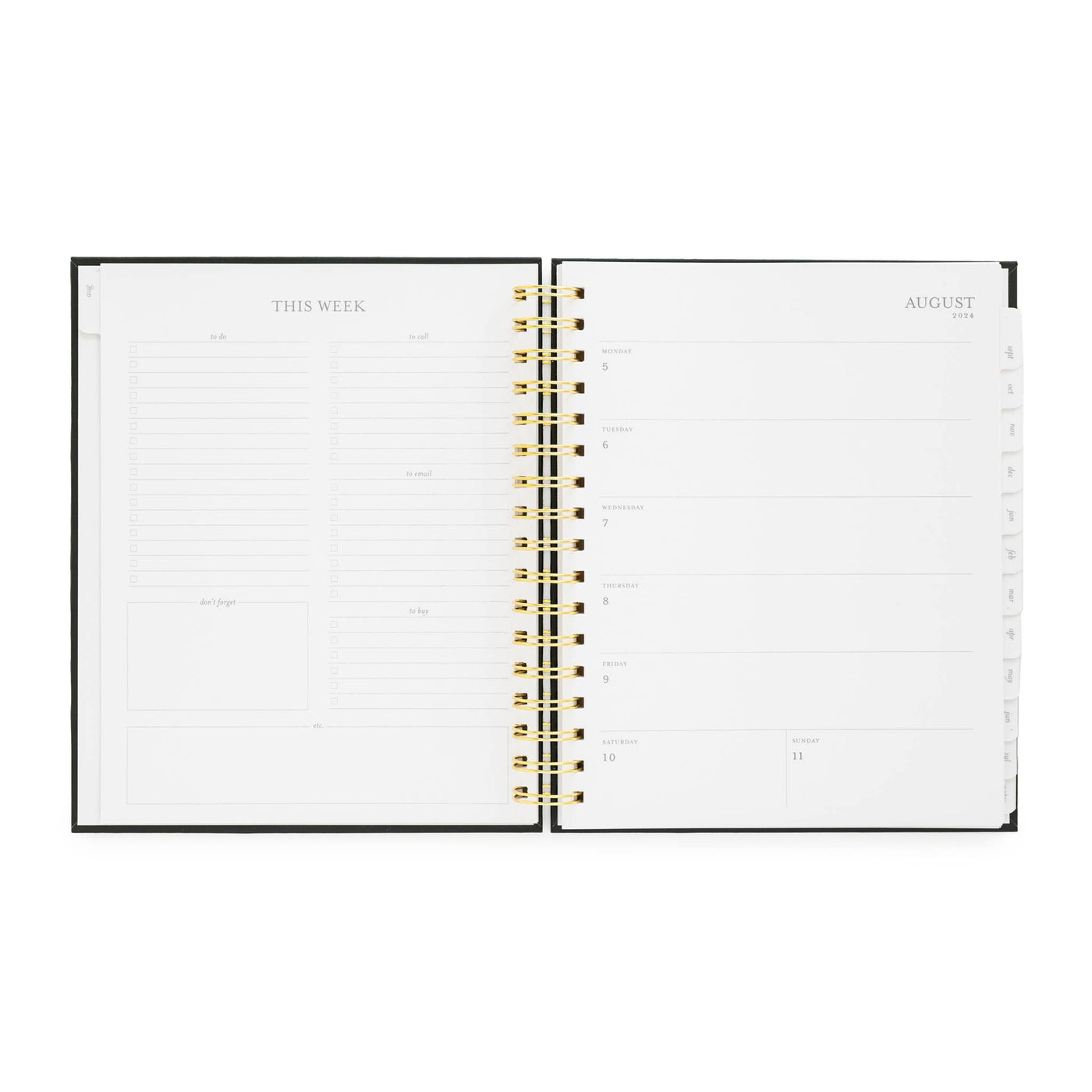 2024-2025 Black Spiral Academic Planner