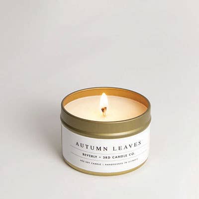 Autumn Leaves 4oz Travel Tin Soy Candle