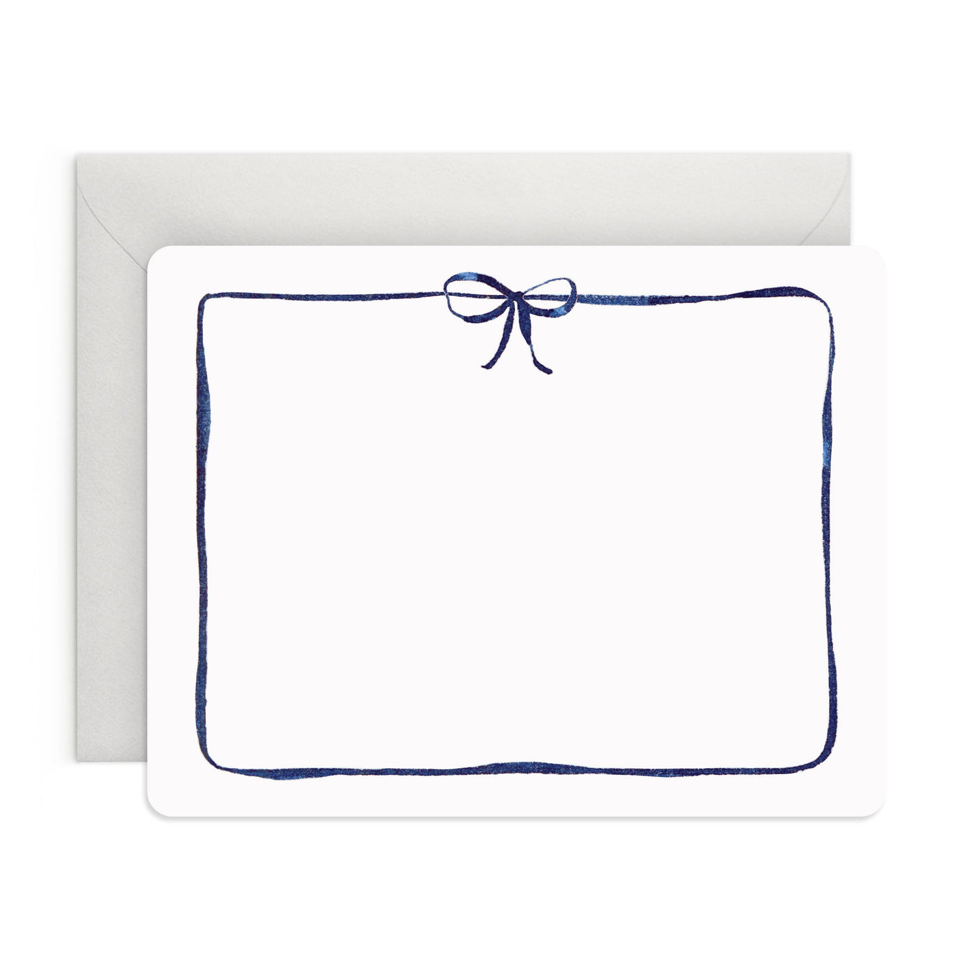 Navy Bow Flat Notes, Boxed Set of 8 Notecards