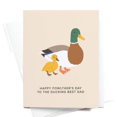 Happy Fowlther’s Day Mallard Duck Greeting Card