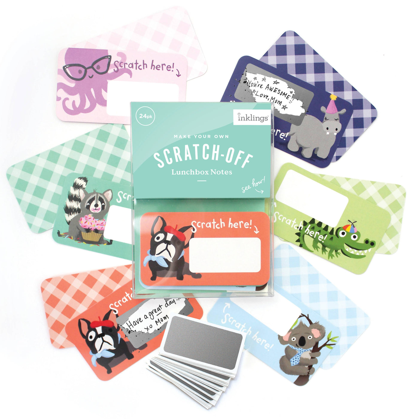 Scratch-off Lunchbox Notes - Animals