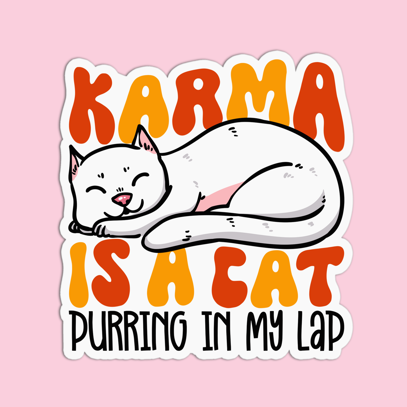 Taylor Swift Karma is a Cat Vinyl Waterproof Stickers