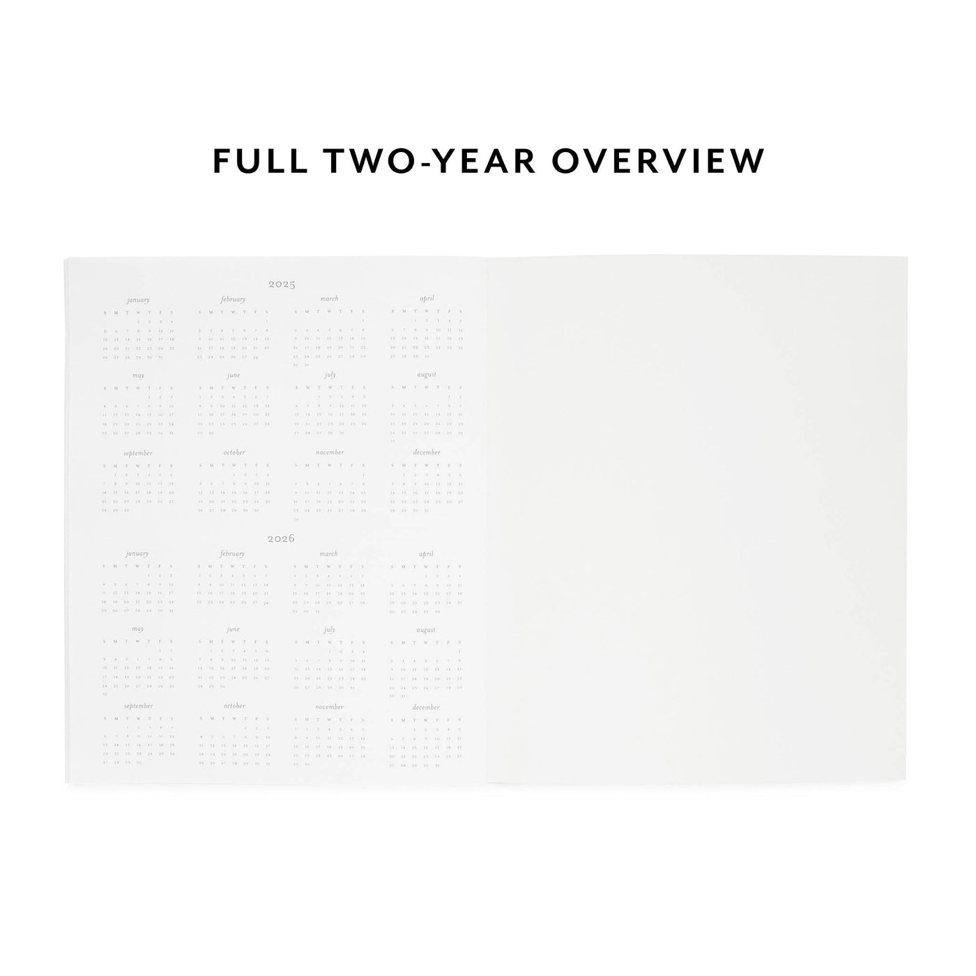 2026 Blue Pinstripe Monthly Planner