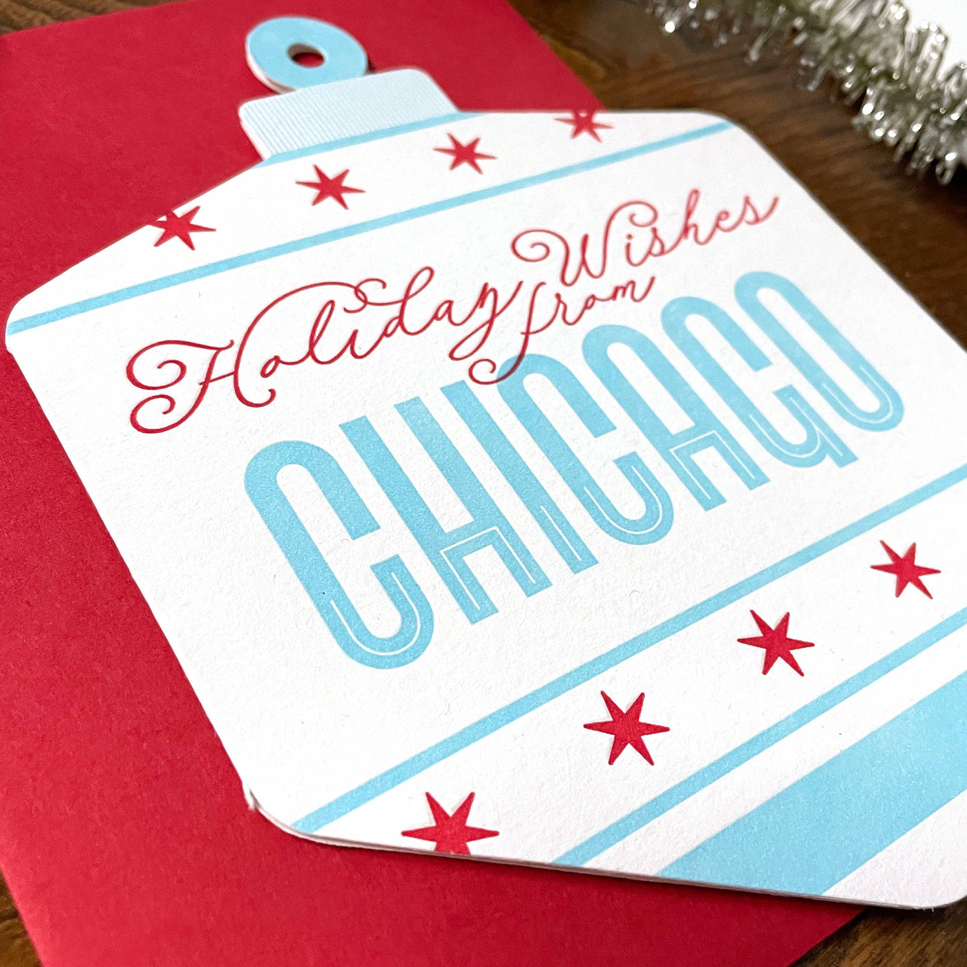 Chicago Holiday Ornament Card