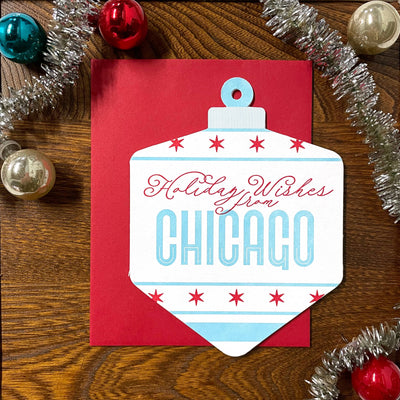 Chicago Holiday Ornament Card