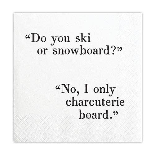 Do You Ski? Cocktail Napkin