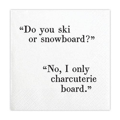 Do You Ski? Cocktail Napkin