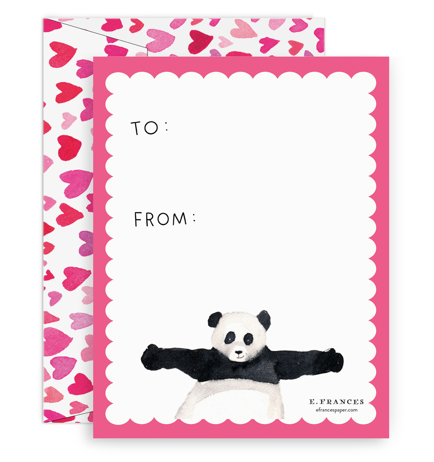 Top Heavy Panda Valentine's Day Card Classroom Set