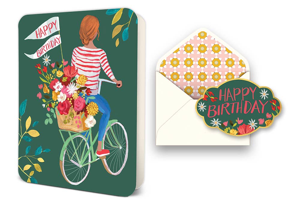 Happy Birthday Bicycle Ride Greeting Card