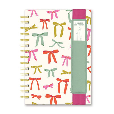 Colorful Bow Notebook with Pen Pocket