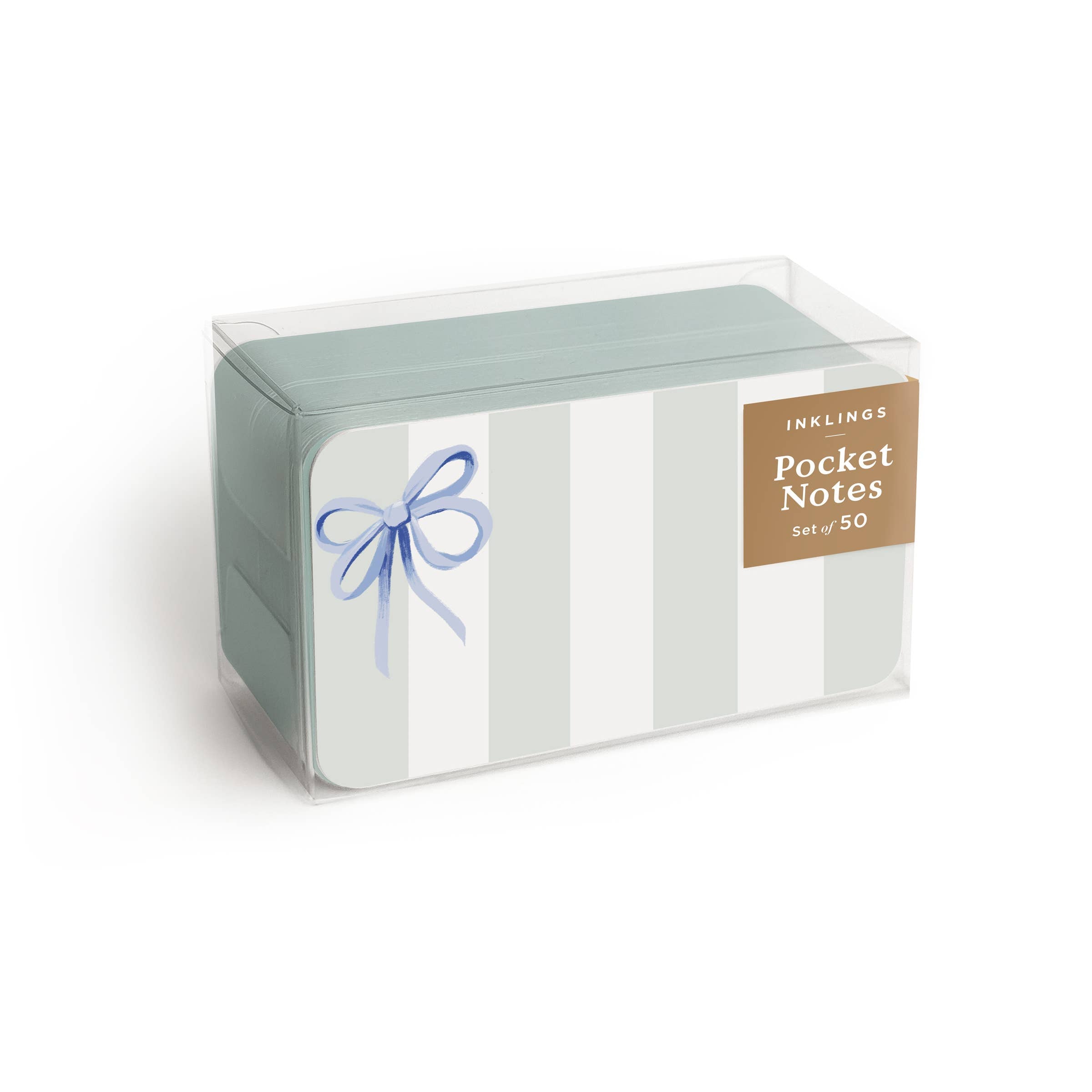 Pocket Notes™ - Blue Bow Stripes – Greenstar Paperie