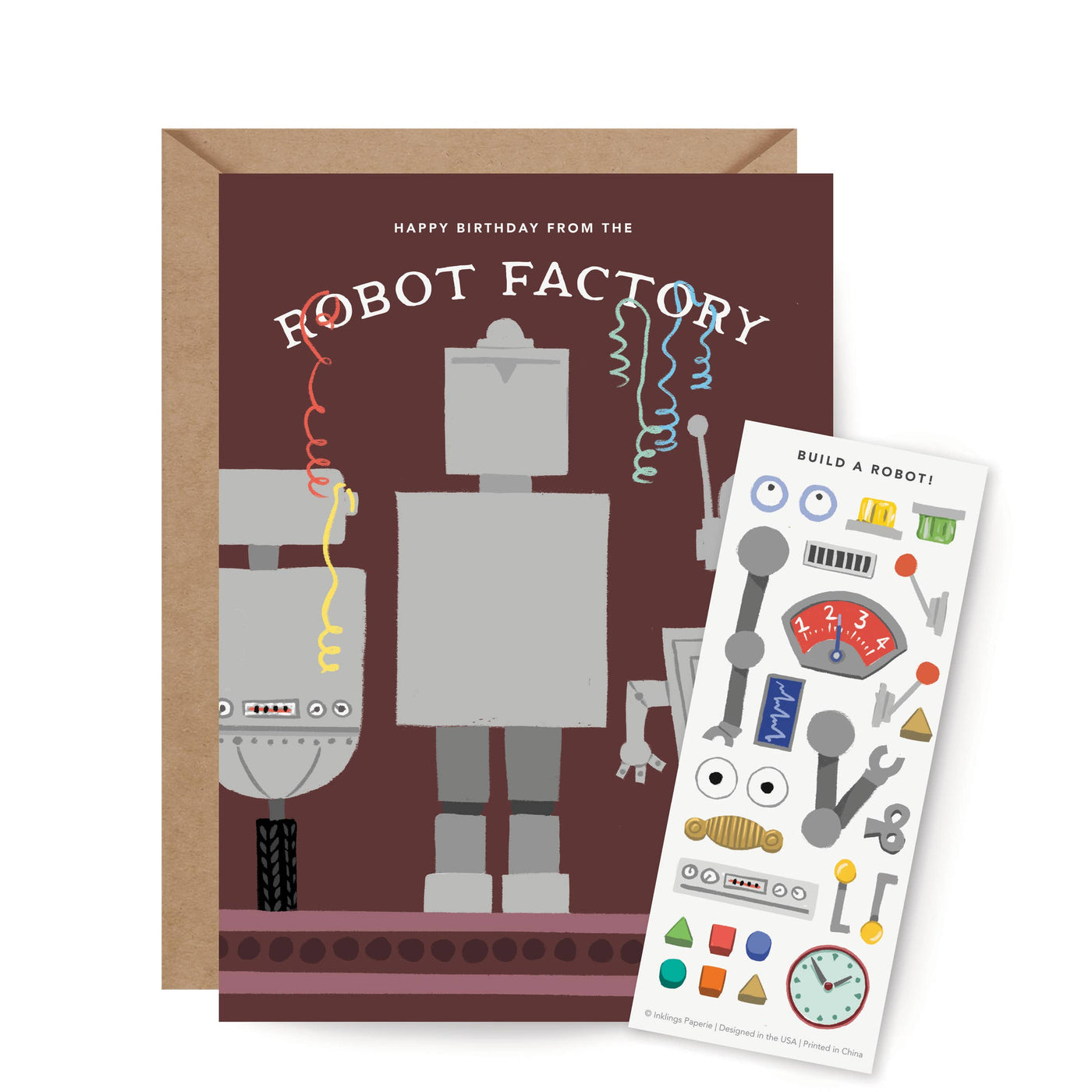 Robot Factory Sticker Scene Card