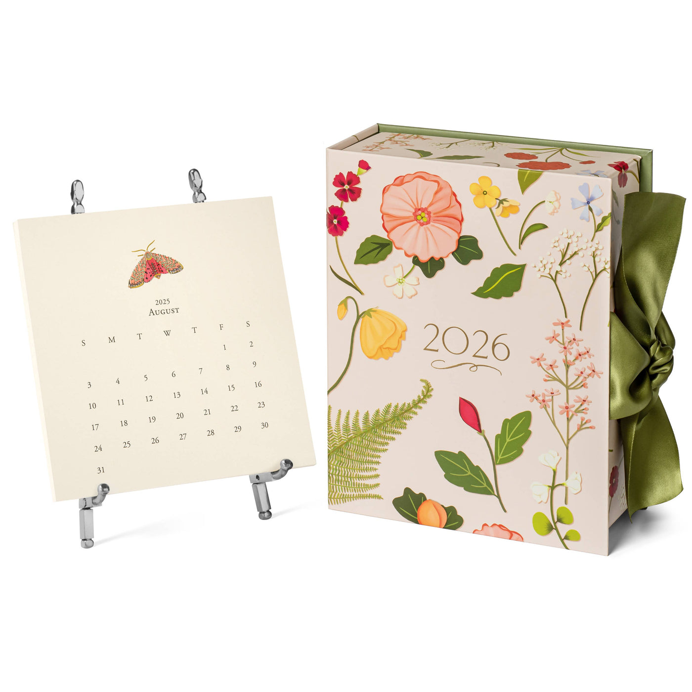 2026 Classic Desk Calendar with Gold Easel