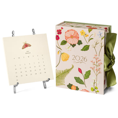 2026 Classic Desk Calendar with Gold Easel