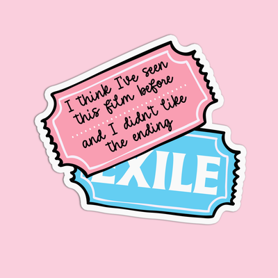 Taylor Swift Exile Song Lyrics Vinyl Textured Sticker