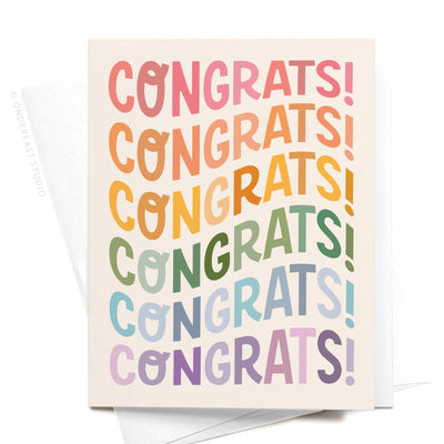 Congrats Wonky Type Greeting Card